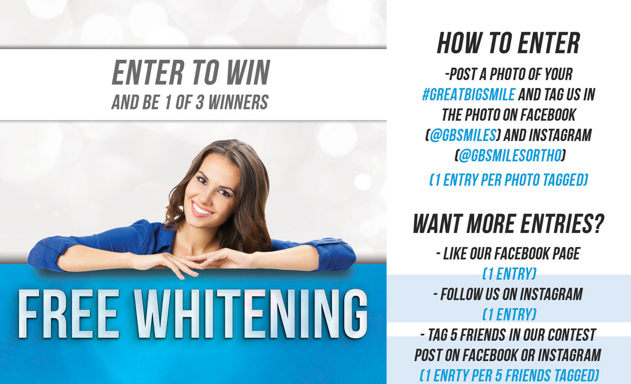 Details for how to enter for free whitening